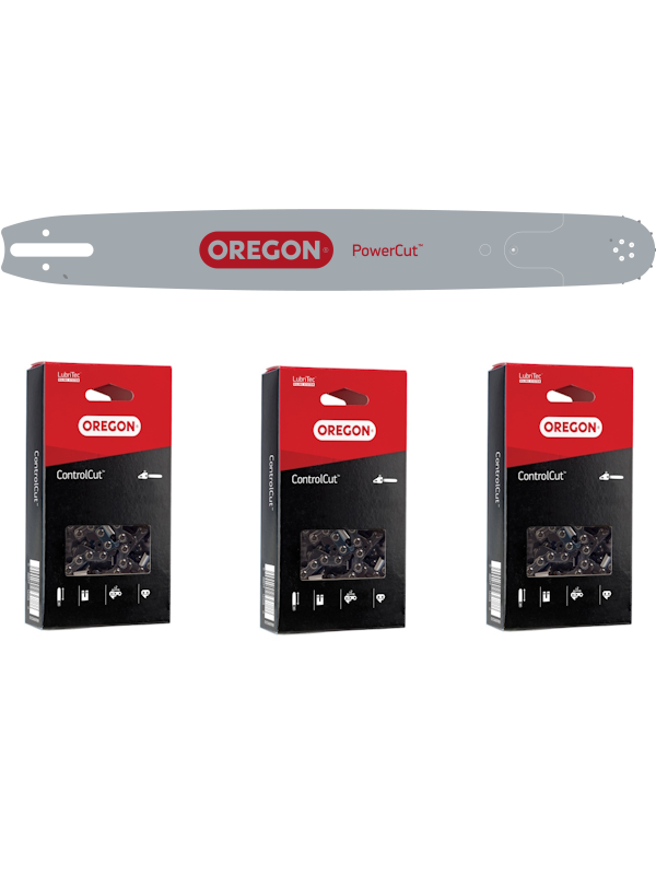 Oregon 660551 - Pro Combo Kit 1 x 203RNDD025 Guide Bar & 3 x 75EXL072E Saw Chains