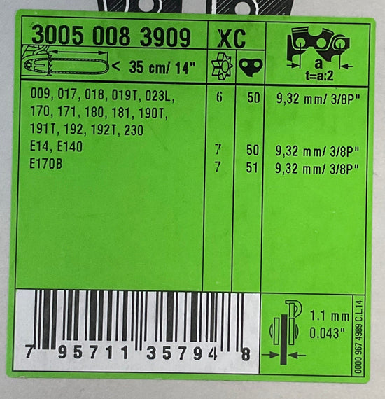 Stihl 3005 000 3909 - Rollomatic E Mini Chainsaw Guide Bar - 14" (35cm ...