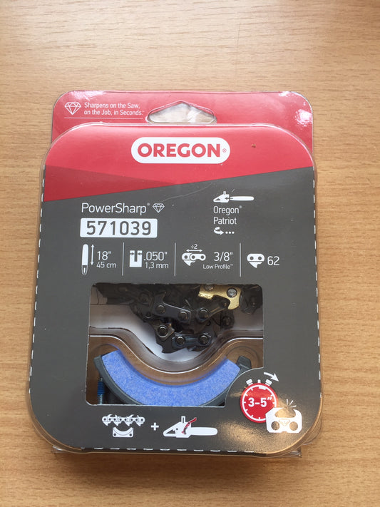 Oregon 571039  PowerSharp Chainsaw Chain & Grindstone Pack For OREGON CS1500 - 62 Drive Link